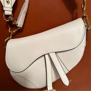 Elegant Cream Saddle Bag